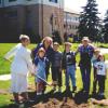 In 1998 Julia Morton-Marr assisted with the planting of the Peace Garden in the Georgina Community Garden in Keswick Ontario.  The event was organized by the Peacemakers Club of Georgina.