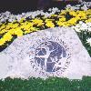 This decorative ISPG 'logo rock' (courtesy of Allograph) was displayed in the Ontario Parks Association display at Canada Blooms in Toronto, March, 1998.  In 2016 the 'rock' was installed as a monument to the first ISPG Peace Tree at St. Peter's Anglican Church in Mississauga Ontario.