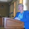 International School Peace Garden Founding President Julia Morton-Marr presents the ISPG concept to Canadian Members of Parliament, Members of the Senate, and Parliamentary Librarians in Ottawa on March 8, 2006.