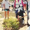 Dedicating the Peace Garden (1998) at the original Port Elliot Primary School, South Australia.